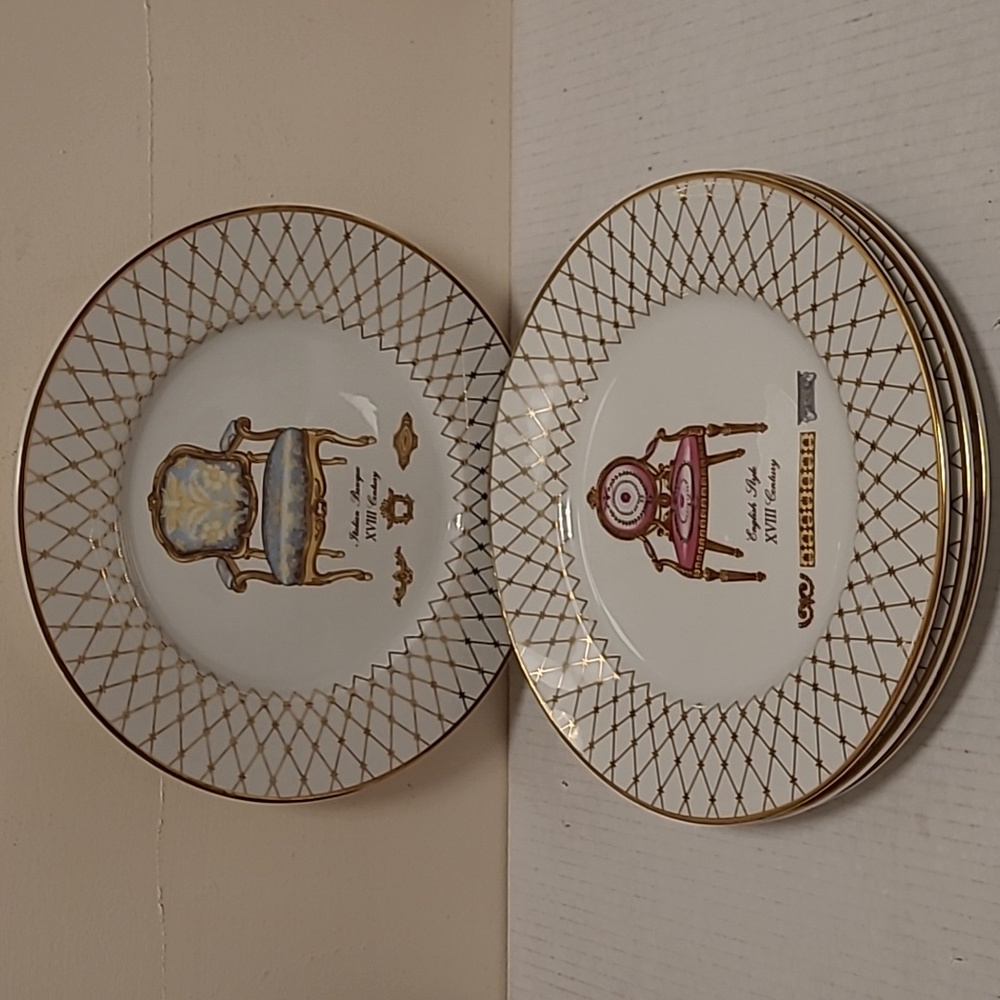 Set of 4 Limoges French Chairs Collection by EMAIL DE LIMOGES